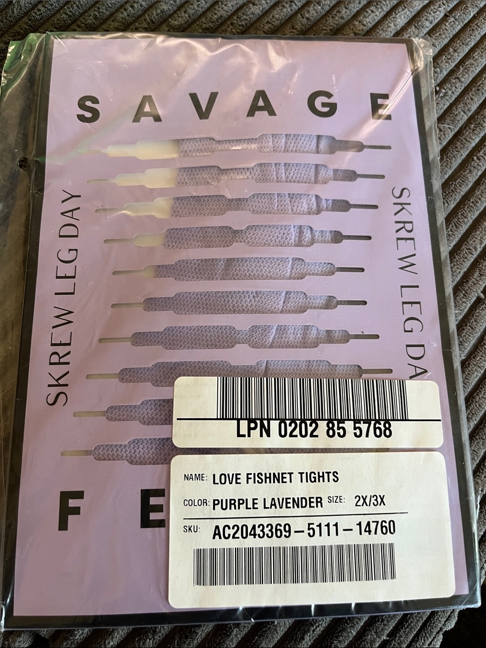Savage feny Love Fishnet Tights — Purple Lavender